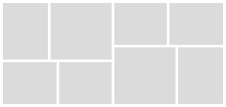 Pictures or photos frame collage. comics page grid layout abstract photo frames and digital photo wall template vector