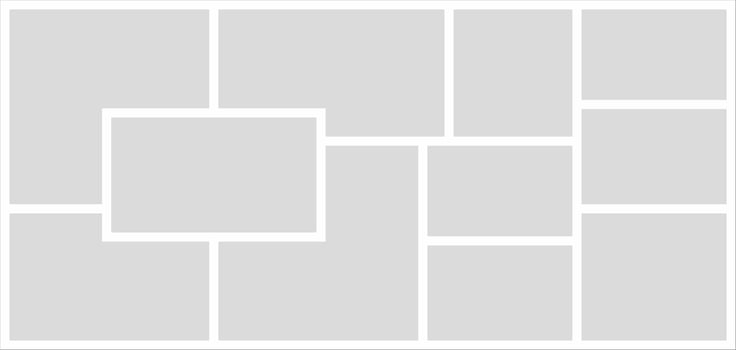 Pictures or photos frame collage. comics page grid layout abstract photo frames and digital photo wall template vector
