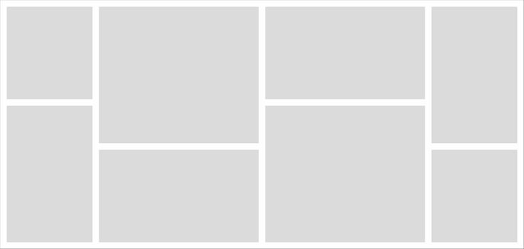 Pictures or photos frame collage. comics page grid layout abstract photo frames and digital photo wall template vector