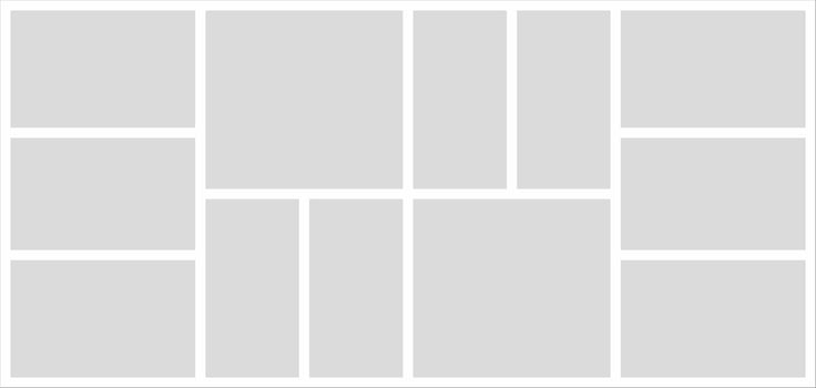 Pictures or photos frame collage. comics page grid layout abstract photo frames and digital photo wall template vector