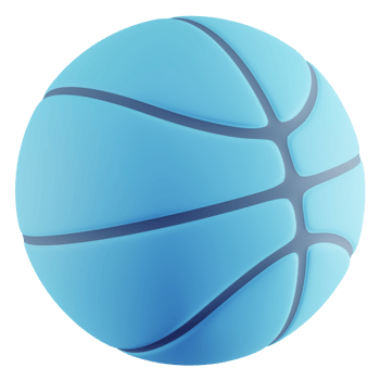 3D Illustration of Blue Basketball png