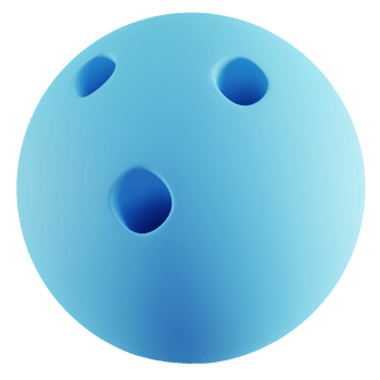 3D Illustration of Blue Bowling Ball png