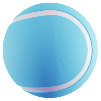 3D Illustration of Blue Tennis Ball png
