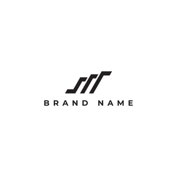 Unique modern stylish unusual connected sports brands M initial based letter icon logo in black color isolated on a white background applied for sport business logo design inspiration template vector