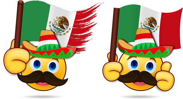 Emoji. illustration of a cute cartoon mexican png