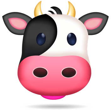 cow emoticon isolated png