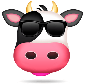 cow emoticon isolated png