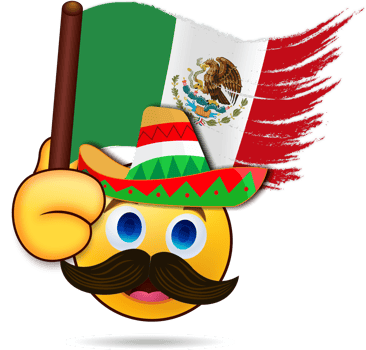 Emoji. illustration of a cute cartoon mexican png