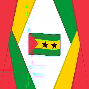 Sao Tome And Principe Flag Abstract Background Design Template. Sao Tome And Principe Independence Day Banner Social Media Post. Background vector