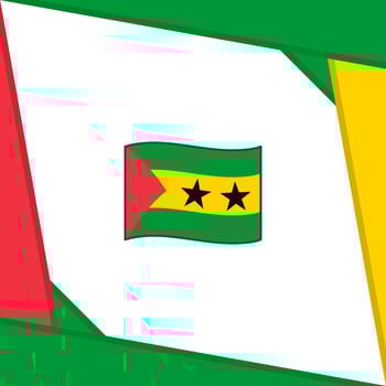 Sao Tome And Principe Flag Abstract Background Design Template. Sao Tome And Principe Independence Day Banner Social Media Post. Independence Day vector