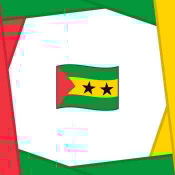 Sao Tome And Principe Flag Abstract Background Design Template. Sao Tome And Principe Independence Day Banner Social Media Post. Banner vector