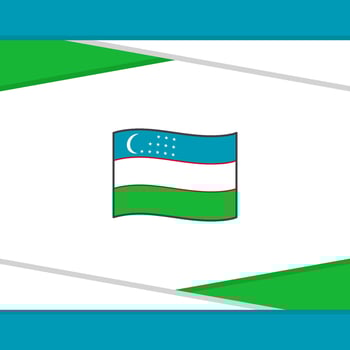 Uzbekistan Flag Abstract Background Design Template. Uzbekistan Independence Day Banner Social Media Post. Uzbekistan Vector