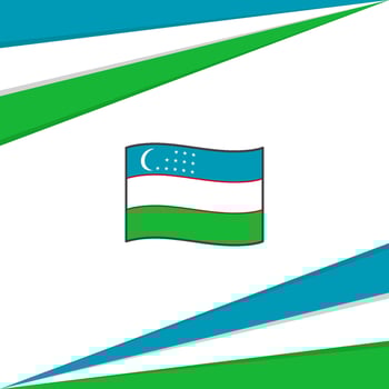 Uzbekistan Flag Abstract Background Design Template. Uzbekistan Independence Day Banner Social Media Post. Uzbekistan Design vector