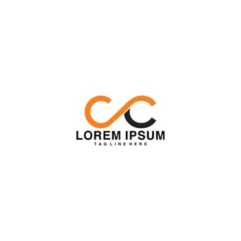 CC Letter Initial Logo Design Template Vector Illustration
