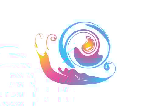 Beautiful Abstract Colorful wall decoration wallpaper snail animal vector