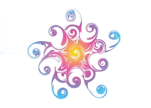 Beautiful Abstract Colorful wall decoration wallpaper star vector