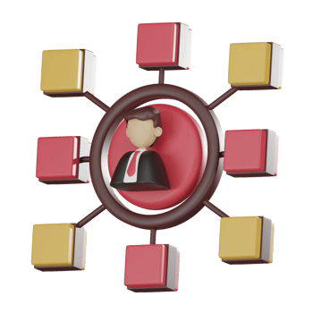 Networking Businessman Startup 3d render. png