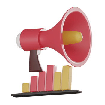 Marketing Strategy and Business Growth 3D render. png