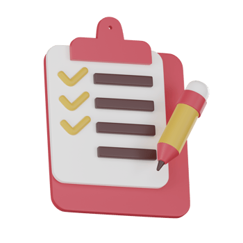 Business Planning document and pen Icon 3D render png