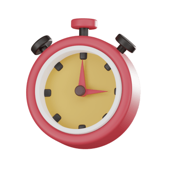 Startup Success with Stopwatch Icon - Time Management, Business Innovation, and Productivity 3d render. png