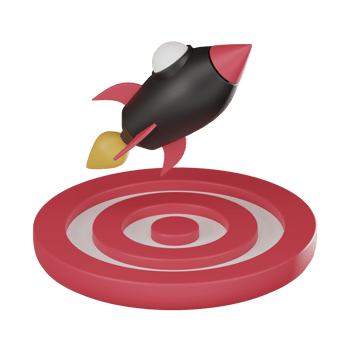 Rocket Strategy and Business Achievement 3D render. png