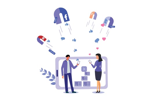 Social Marketing Illustration vector