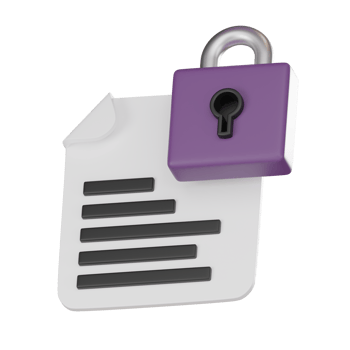 Data Security with 3D Padlock and Shield, Digital Privacy 3D render. png