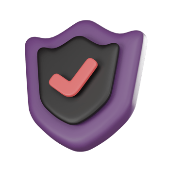 Digital cyber security shield icon in online data protection concept 3D Render. png