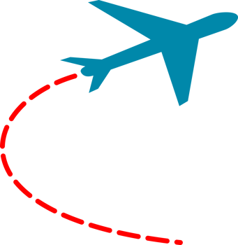 airplane travel symbol icon png