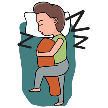 Young man cartoon sleeping gesture png