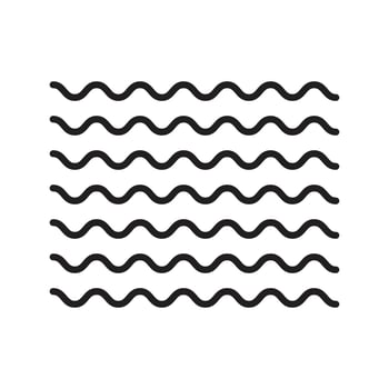 Zigzag round wave icon isolated vector illustration.
