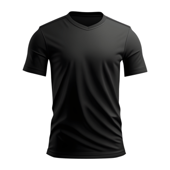 T shirt mockup, Black t-shirt isolated for your design, generative AI png
