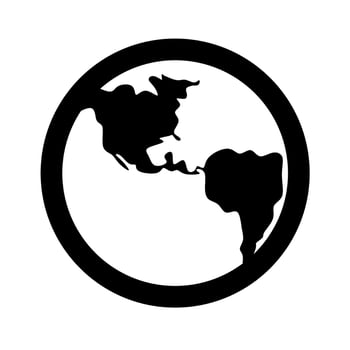 Simple earth globe icon. vector