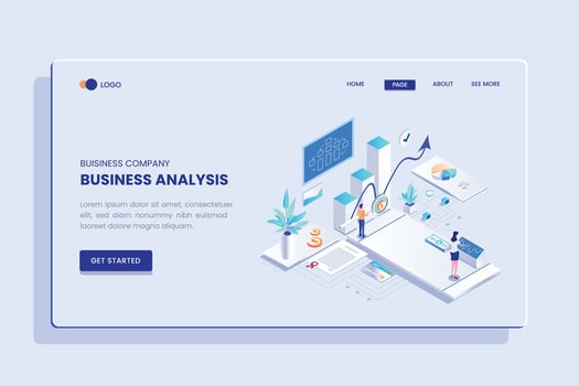 Business Strategy Isometric Vector Concept