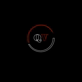 QV creative modern letters logo design template vector