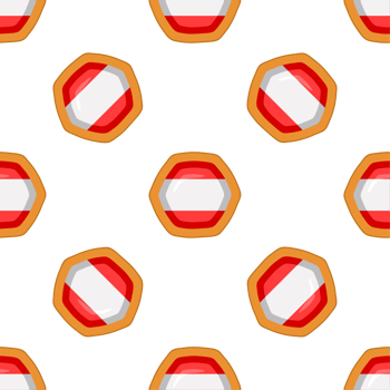 Pattern cookie with flag country Latvia in tasty biscuit png