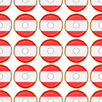 Pattern cookie with flag country Latvia in tasty biscuit png
