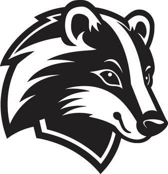 Badger Dynasty Mark Black Badger Coat of Arms vector