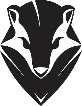 Stealthy Badger Insignia Badger King Icon vector