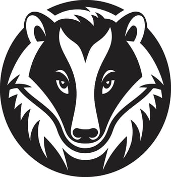 Badger Heraldic Symbol Badger Tribe Crest vector