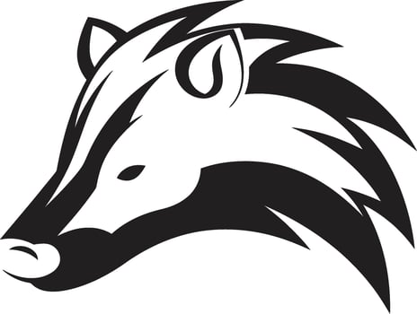 Black Badger Coat of Arms Badger Royalty Logo vector
