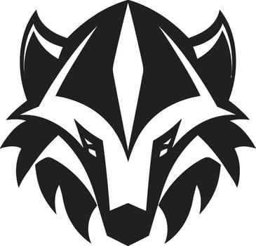 Badger Head Emblem Badger Crowned Badge vector