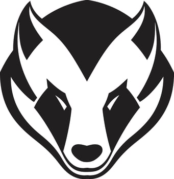 Fearless Badger Icon Badger Crowned Emblem vector