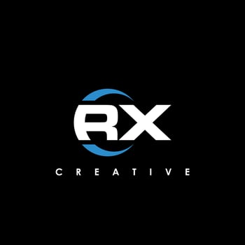 RX Letter Initial Logo Design Template Vector Illustration