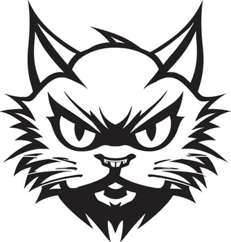 Graceful Paws and Tail Mark Panthers Majesty in Monochrome vector