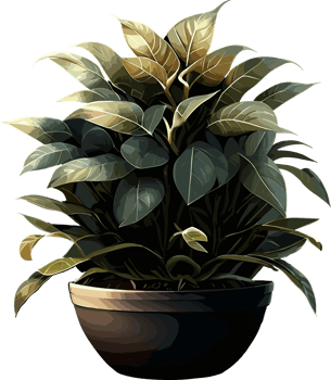 Ornamental Plant in Pot ai generative png