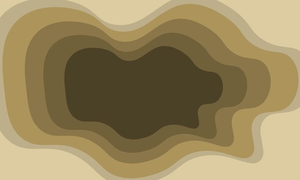 Colorful paper cut background with layered curves in realistic 3d papercut craft art style vector