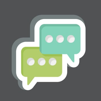 Sticker Chat. related to Communication symbol. simple design editable. simple illustration vector