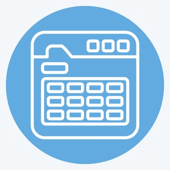 Icon Calendar. related to Communication symbol. blue eyes style. simple design editable. simple illustration vector