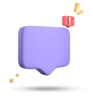 3d rendering of speech bubble, 3D pastel chat with exclamation mark icon set. png